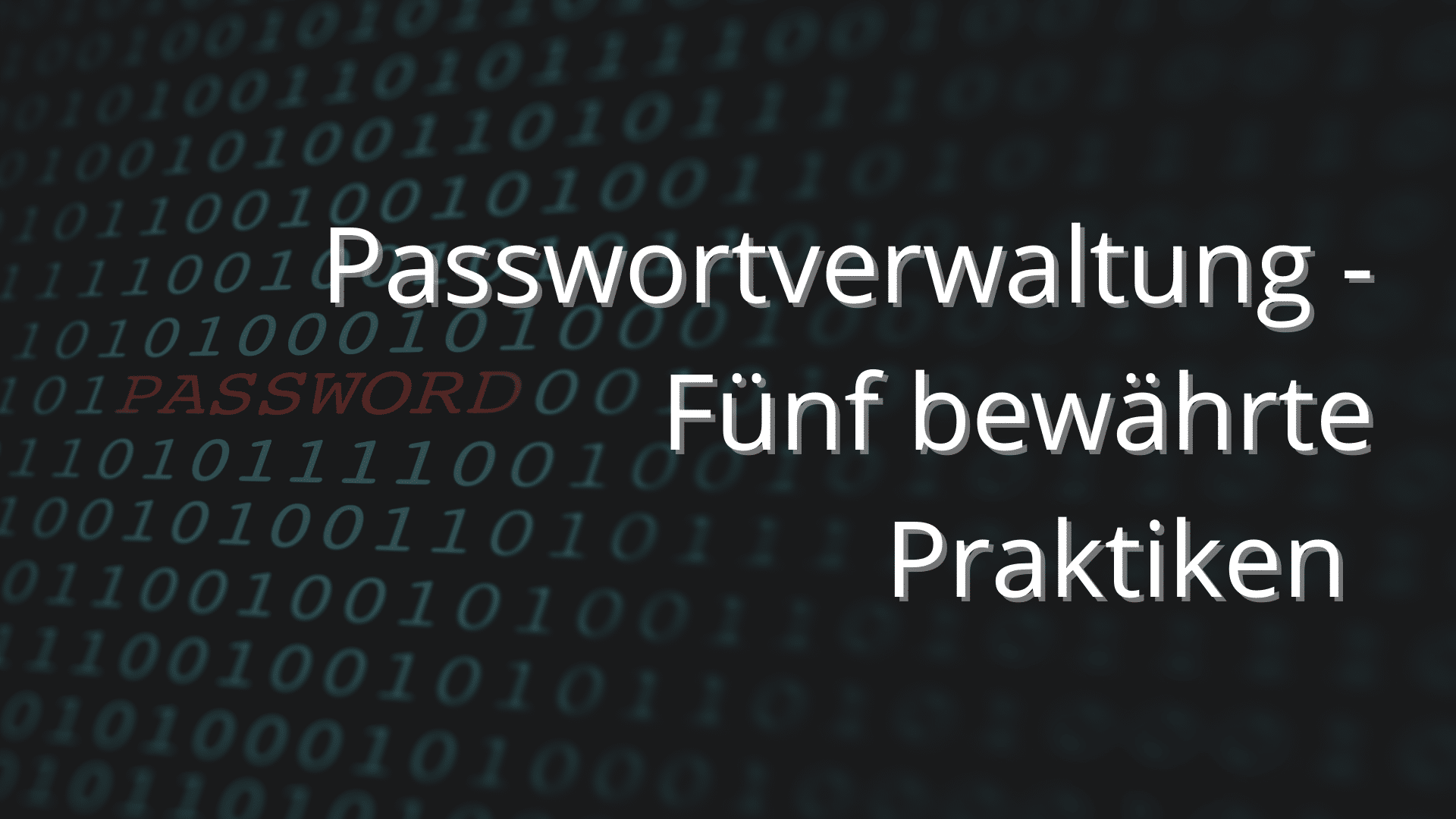 Grüne Nullen und Einsen. Passwort in roter Schrift. Symbol für Passwortverwaltung.