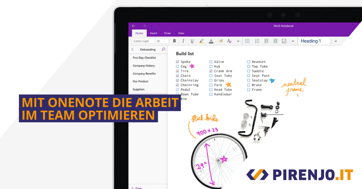 Mit OneNote die Zusammenarbeit im Team optimieren. Titelbild.