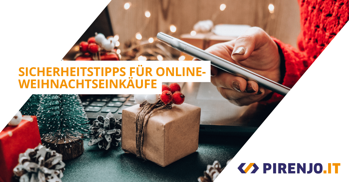 Frau kauft online Weihnachtsgeschenke.