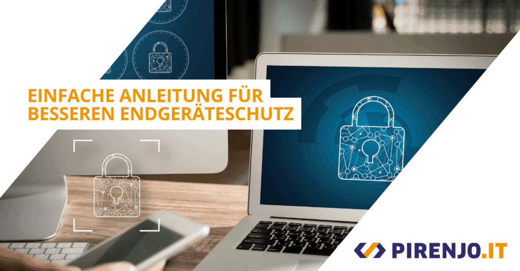 Laptop und Tablet mit Sicherheitsschloss zeigen besseren Endgeräteschutz.