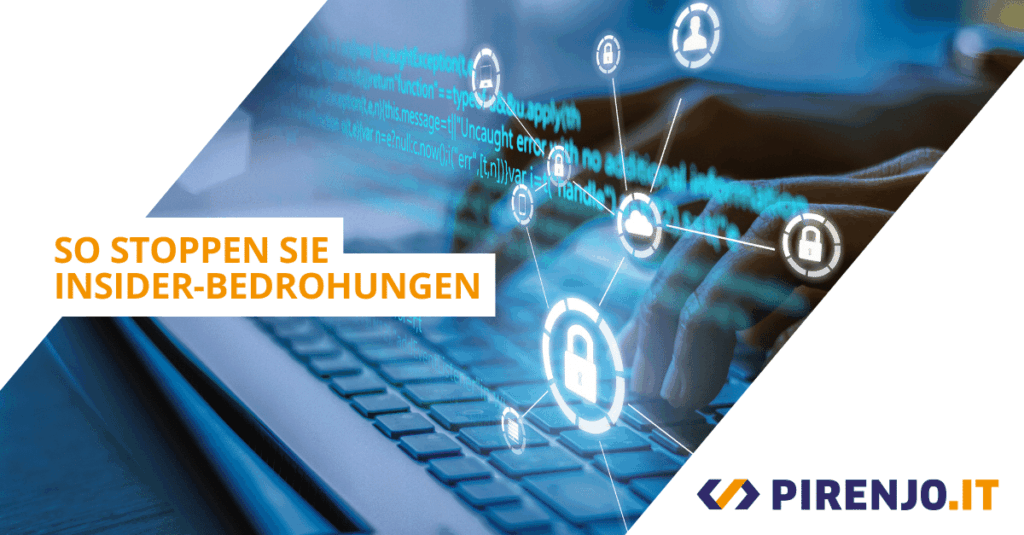 Laptop und Hände zeigen gefährliche Insider-Bedrohung.