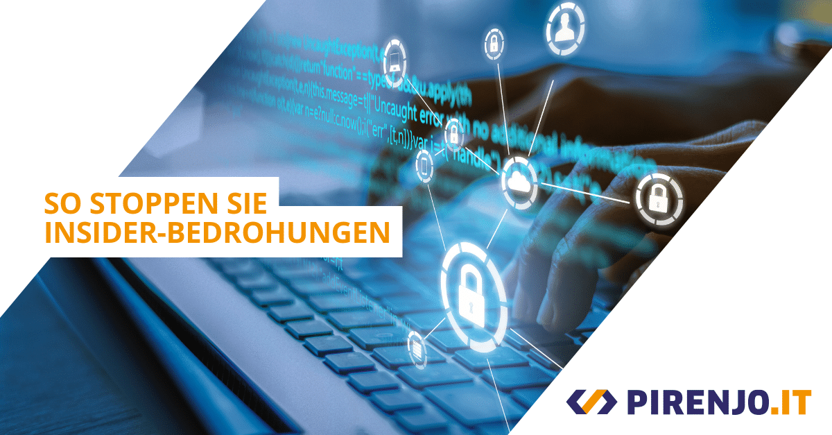 Laptop und Hände zeigen gefährliche Insider-Bedrohung.