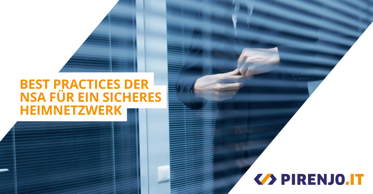 Best Practices der NSA für sichere Heimnetzwerke symbolisiert durch Mann im Anzug.